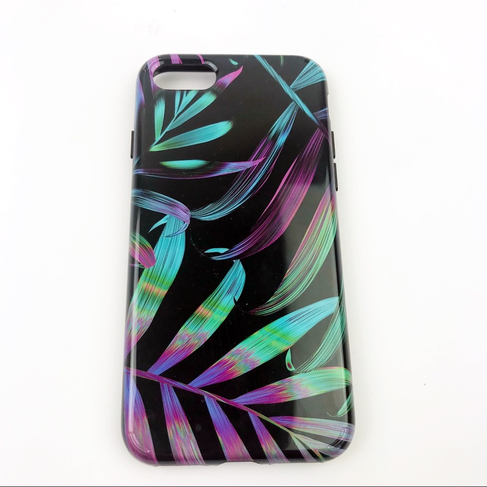 AKNA iPhone 7 Black Hawaii Tropical Leaf Cover